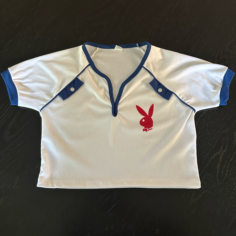 Vintage Playboy Crop Top Medium